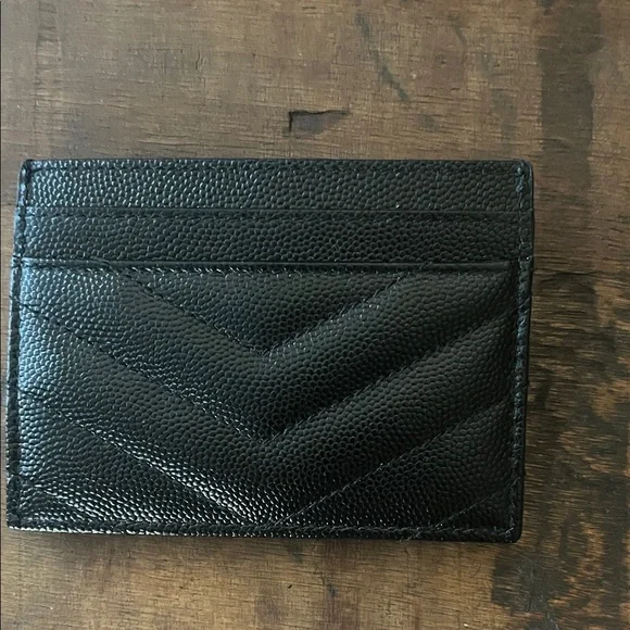 Saint Laurent Quilted Black Card Holder - Picture 2 of 7